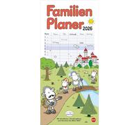 sheepworld Familienplaner 2026: Familienkalender mit 5 Spalten. Liebevoll illustrierter Familien-Wandkalender mit Schulferien und Stundenplänen.