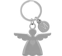 Sheepworld Guardian Angel Keyring with Initials, Length 6.5 cm, Metal, Birthday, Christening, Communion Gift, Motif M blue, Länge 6,5 cm, Motif "M blue"