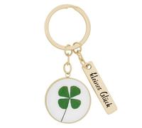 Sheepworld Key Ring Small Happiness | Pendant with Clover Leaf, Key Ring, Zinc Alloy, Length 7.4 cm | Lucky Charm, Christmas, New Year's Eve, 74430, multicoloured, standard size, Motif Little