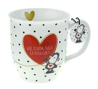 Sheepworld Mug with Wie schön Motif | Mug with Saying, Coffee Cup, Porcelain, 40 cl | Gift Friends, Valentine's Day | 46218