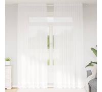 Sheer Curtain White Polyester 150x280 cm Lace Panel Semi Transparent Window Room