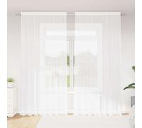 Sheer Curtain White Polyester 200x280 cm Lace Pattern Lightweight Window Voile A