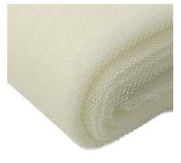 Sheer Dress Net Mesh Fabric Tutu Tulle Mesh Dancewear Stiff Flare Free Nylon Wedding Bridal Veil Material 150cm Wide (1000 x 150cm / 394" x 60", Ivory)