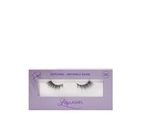 Lilly Lashes Sheer Band, False Eyelashes w/Invisible Band Lashes, Half Lashes Natural Look, Half Lash Cateye Style, Clear Band Lashes, Reusable Eyelashes 20x, Lash Glue not Included,13.5mm (Enticing)