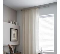 Sheer Linen Curtains for Living Room & Bedroom Modern Semi-Transparent Voile Drapes Natural Light Filtering Window Treatment 150x270cm Partition Effect