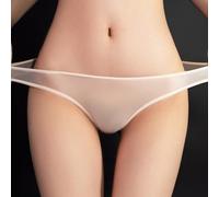 Sheer Low Rise Briefs for Women Nylon Underwear Breathable See Through Panties Lightweight Thongs Suitable for Daily Use (Skin)