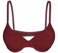 Sheer Marquisette Bra in Cotton Mix Red