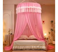 Sheer Mesh Bed Canopy, Bed Curtains from Ceiling, Dome Canopies Netting Beds Decor, Mosquito Net Tent for Beds, Romantic Bedroom Decoration C 70.9 x 86.6in