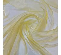 Sheer Organza Fabric Voile Drape Curtain, Wedding Fabric Semi Transparent 100% Polyester Dress Craft Fabric Material 58" - 150 cm Wide Sold As 1 Meter Pre - Cut Lengths (Sunset Orange)