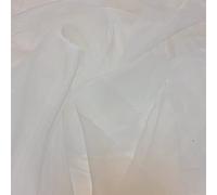 Sheer Organza Fabric Voile Drape Curtain, Wedding Fabric Semi Transparent 100% Polyester Dress Craft Fabric Material 58" - 150 cm Wide Sold As 1 Meter Pre - Cut Lengths (Ivory)
