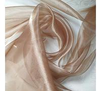 Sheer Organza Fabric Voile Drape Curtain, Wedding Fabric Semi Transparent 100% Polyester Dress Craft Fabric Material 58" - 150 cm Wide Sold As 1 Meter Pre - Cut Lengths (Bronze)