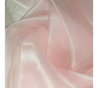 Sheer Organza Fabric Voile Drape Curtain, Wedding Fabric Semi Transparent 100% Polyester Dress Craft Fabric Material 58" - 150 cm Wide Sold As 1 Meter Pre - Cut Lengths (Pale Pink)