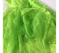 Sheer Organza Fabric Voile Sold Per METRE Curtain Wedding Material 150cm WidePricing is Set for 10% Off When Buy 3 or More Metres. (Lime Green) (1m)