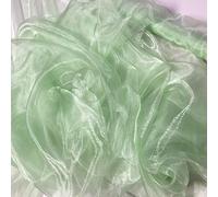 Sheer Organza Fabric Voile Sold Per Metre Cut from The roll to Your Desired Length. 145cm Wide Only 1.99 per metre for 3 or More metres (Green Apple) (6m)