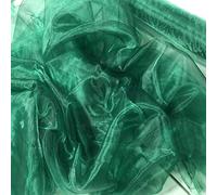 Sheer Organza Fabric Voile Sold Per Metre Cut from The roll to Your Desired Length. 145cm Wide Only 1.99 per metre for 3 or More metres (Hunter Green) (4m)