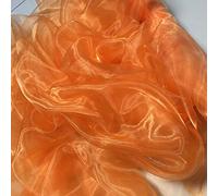 Sheer Organza Fabric Voile Sold Per Metre Cut from The roll to Your Desired Length. 145cm Wide Only 1.99 per metre for 3 or More metres (Amber Orange) (3m)
