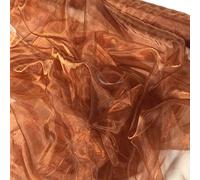 Sheer Organza Fabric Voile Sold Per Metre Cut from The roll to Your Desired Length. 145cm Wide Only 1.99 per metre for 3 or More metres (Light Brown) (1m)