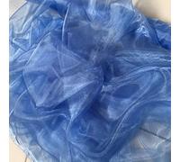 Sheer Organza Fabric Voile Sold Per Metre Cut from The roll to Your Desired Length. 145cm Wide Only 1.99 per metre for 3 or More metres (Corn Flower Blue) (1m)
