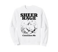 Sheer Rage Consumes Me (Funny Cute Kitty Cat Graphic) Sweatshirt