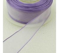 Sheer Ribbon Wired Organza 947D, 25mm Lilac, 2 Metres