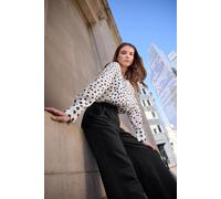 Sheer Spot Embellished Trim Blouse Star By Julien Macdonald White 18