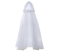 Sheer Witch Cape - Long Tulle Cloak, Elegant Costume Wrap | Women's Fantasy Robes for Stage Play Bridal Photoshoot Autumn Festival Gothic Vampire Masquerade Bonfire Event Holiday Wedding Outfit