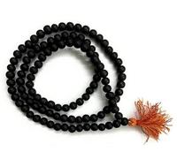 SHEERAVI ENTERPRISES Karungali 6 mm Original Certified | 100% Natural Unpolished Black Ebony Wood Malai - 1 Piece