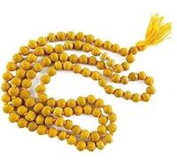 SHEERAVI ENTERPRISES S.Ent Presents Haldi Mala for Pooja (Astrology) (108+1 Beads) l AAA Quality.Pure And Natural.Solid Tassel.