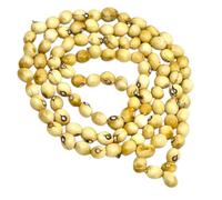 Sheeravi Presents Red Chirmi Seeds Mala 108+1 Beads White Gunja Chirmi Beads Necklace Japa Mala for Lakshmi Upasana Meditation Mantra Chanting Wearing Pooja.