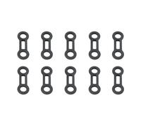 SheerFaring 10 Pieces Climbing Carabiner Silicone Locking Rings Tool Quickdraws Descender Positioning Rigging Ropes Stopper Fixing Gear Suitable for Mountain, Gray