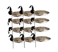 SheerFaring 12 Realistic Goose Silhouette Decoys, Decorative, Easy to Transport, 3 Poses with Metal Stakes, Goose Movement Decoys for Field And, black