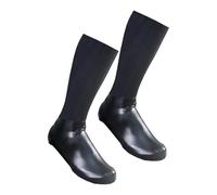 SheerFaring 2 Pieces Cycling Shoe Cover Windproof Waterproof Overshoes Protection with Elastic PU Leather and Nonslip Design for Men and Women Suitable for Cyclin, Black L