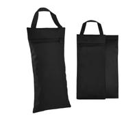 SheerFaring 2 Pieces Weighted Pouch Exercise Sandbag Training Bag Weight Carryall Unfilled Oxford Cloth Fill With Sand Or Stones Zipper Closure Suitable for, Black, 600D PVC