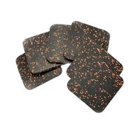 SheerFaring 6-piece Set of Treadmill Mats, Anti-vibration Mats, Shock-absorbing Exercise Equipment Pads, Rubber Mats for, Weight Benches And Cross, orange