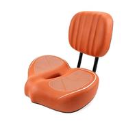 SheerFaring Bike Seat with Backrest Extra Wide Saddle Cushion Shock Absorbing Ergonomic Support Waterproof Pu Foam Stable Steel Rails Suitable for, brown