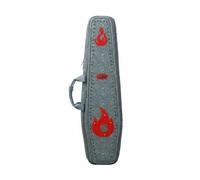 SheerFaring Billiard Gothic Casket Shape Cue Bag Holder Carrying Case with Studded Rivets Flame Patches Adjustable Shoulder Straps Suitable for Travel Tournament Practice, Blue