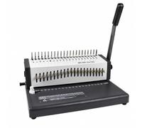 SheerFaring Desktop Document Binding Machine Manual Comb Punch and Bind Unit with Adjustable Paper Guide for Reports Proposals Notebooks Suitable for Office Work