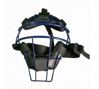 SheerFaring Facial Guard Baseball Catcher Iron Wire Frame Padded Sponge Adjustable Straps Athletic Cage Suitable for Organized Games, Blue Frame Black Face, Child