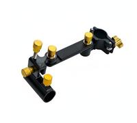 SheerFaring Fishing Bracket Stable Aluminum Alloy Rod Holder Adjustable Clamp Rotating Turret Multi-Position Use Ambidextrous Design Suitable for Outdoor Chairs Lake Sporting Fishing , Black Gold