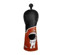 SheerFaring Golf Head Cover Golf Club Cover Headcover Sleeve Protector PU Leather Lined Waterproof Dust Guard Easy on Off Astronaut Theme suitable for men, UT 24cmx10cm