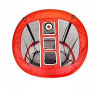 SheerFaring Golf Net Chipping Net Target Net Training Net With Ball Catcher To Reduce Chasing Time And Improve Rhythm Portable Foldable Nylon Design With Carry, Red
