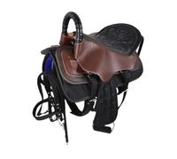 SheerFaring Horse Saddle Set, Equestrian Equipment, Easy to Assemble, Practical Horse Harness Set, Small Brown