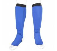 SheerFaring Karate Leg Guard Shin Sleeve Shin Guard Shin Pad Instep Guard With And Shock Dampening Padding For Secure Suitable for training camps sparring practice gym, Blue, M