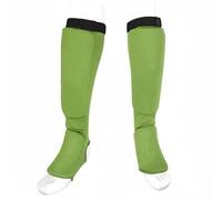 SheerFaring Karate Leg Guard Shin Sleeve Shin Guard Shin Pad Instep Guard With And Shock Dampening Padding For Secure Suitable for training camps sparring practice gym, Green, M
