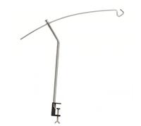 SheerFaring Outdoor Lamp Stand Camping Lantern Pole Clamp Mount Foldable Light Holder Stainless Steel Build for organized campsite lighting and clear workspace at