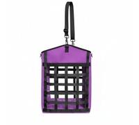SheerFaring Portable Hay Sack Hay Tote Hay Bag Hay Feeder With Mesh Top For Slow Feeding And Spacious Storage Foldable And Handy With Reinforced Handles suitable, Purple