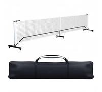 SheerFaring Portable Tennis Net Pickleball Net Training Net Practice Net Court Net With Clear Target Area For Beginners Lightweight Polyester And Iron Build, White, With Wheels