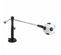SheerFaring Soccer Training Device Soccer Control Aid Single Player Training Weighted Adjustable Iron Arm PU Ball Holder Suitable for Youth Coaching, Black White