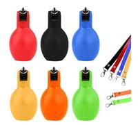 SheerFaring Sound Whistle Handheld Press Whistle Manual Hygienic PVC Bulb With Lanyard Portable For referees lifeguards sports training classroom control playground supervision outdoor gatherings