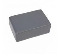 SheerFaring Stretching Support Pilates Block Fitness Block Exercise Block With Microfiber Leather And Wooden Support Core Suitable for Floor Exercises Strength, Dark Gray